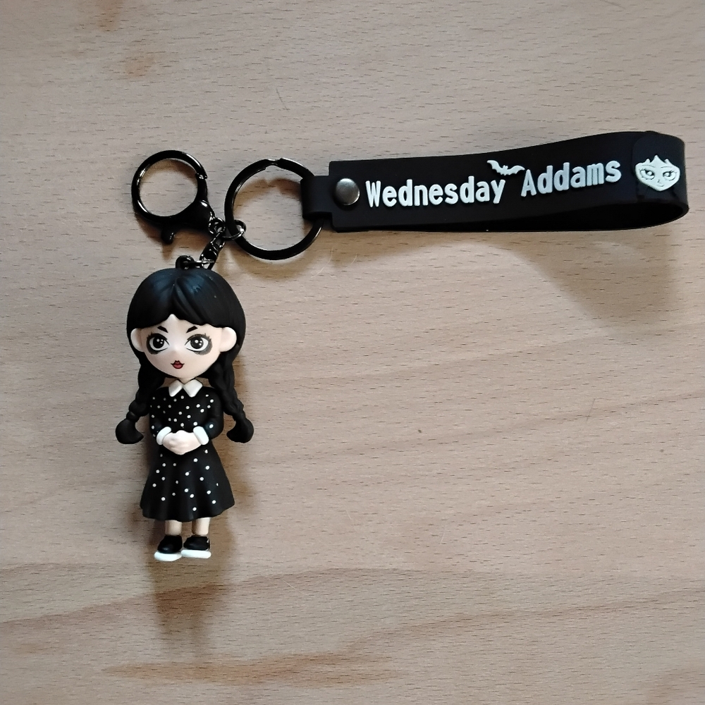 Wednesday Addams keychain